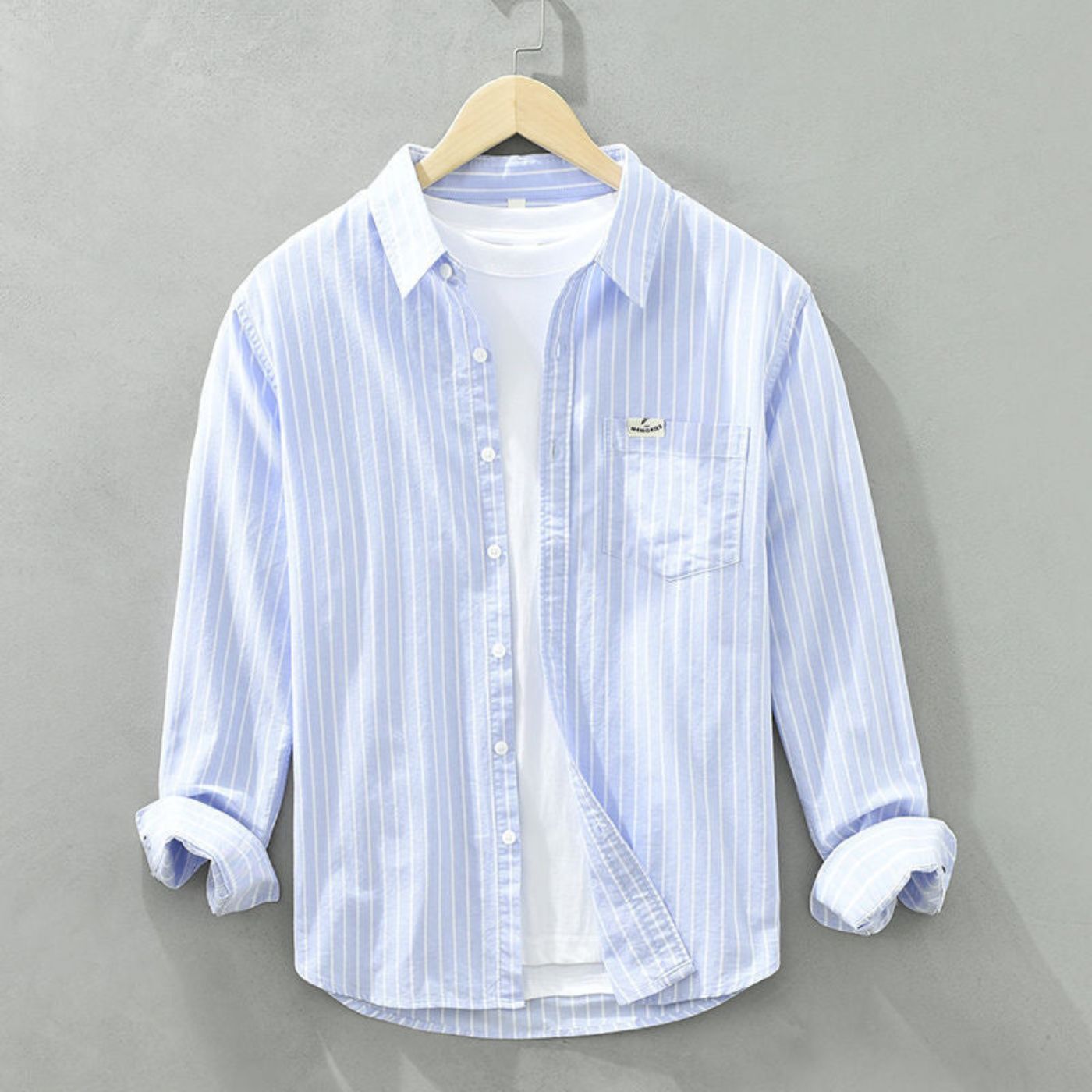 Antonin™ – Chemise Rayée Manches Longues Premium