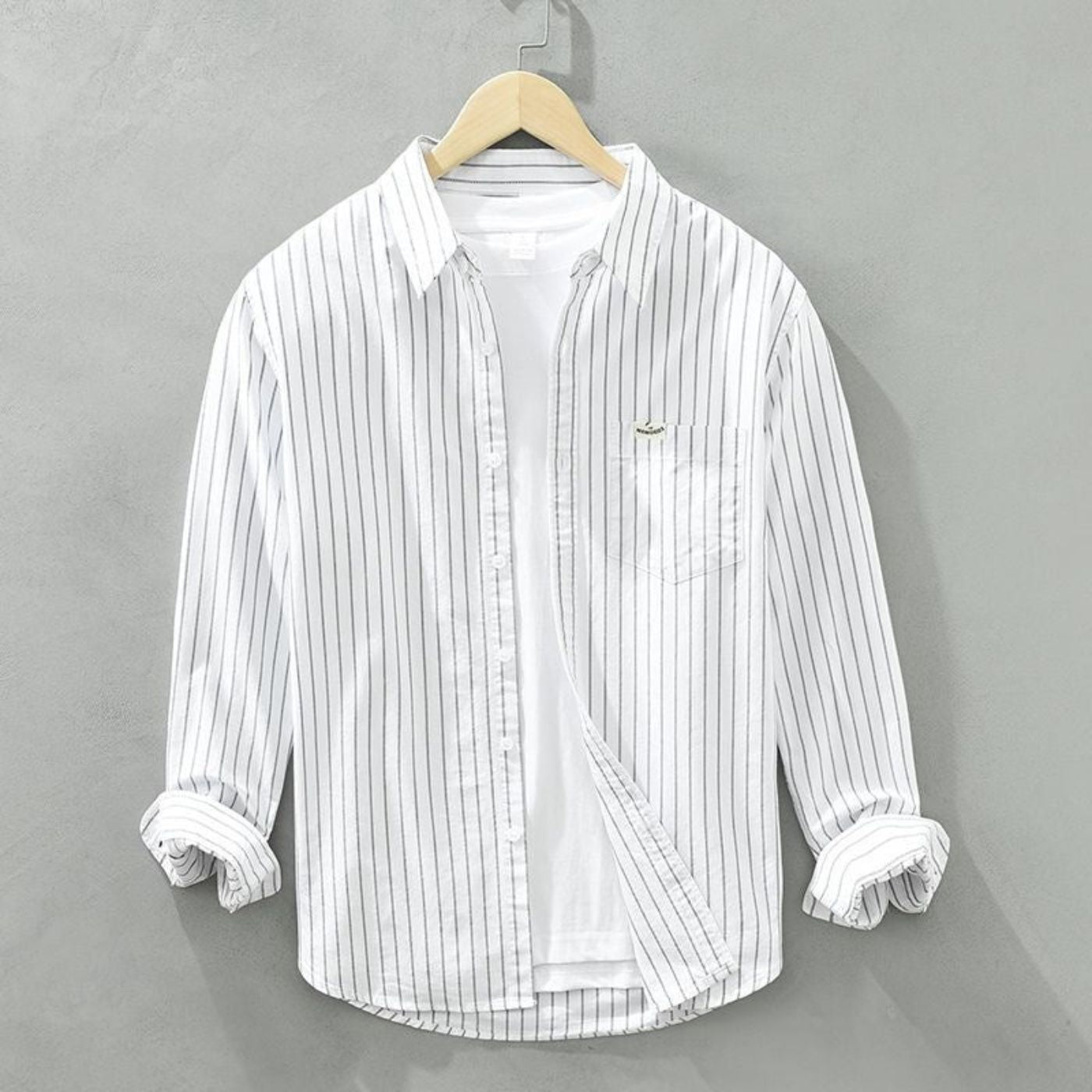 Antonin™ – Chemise Rayée Manches Longues Premium