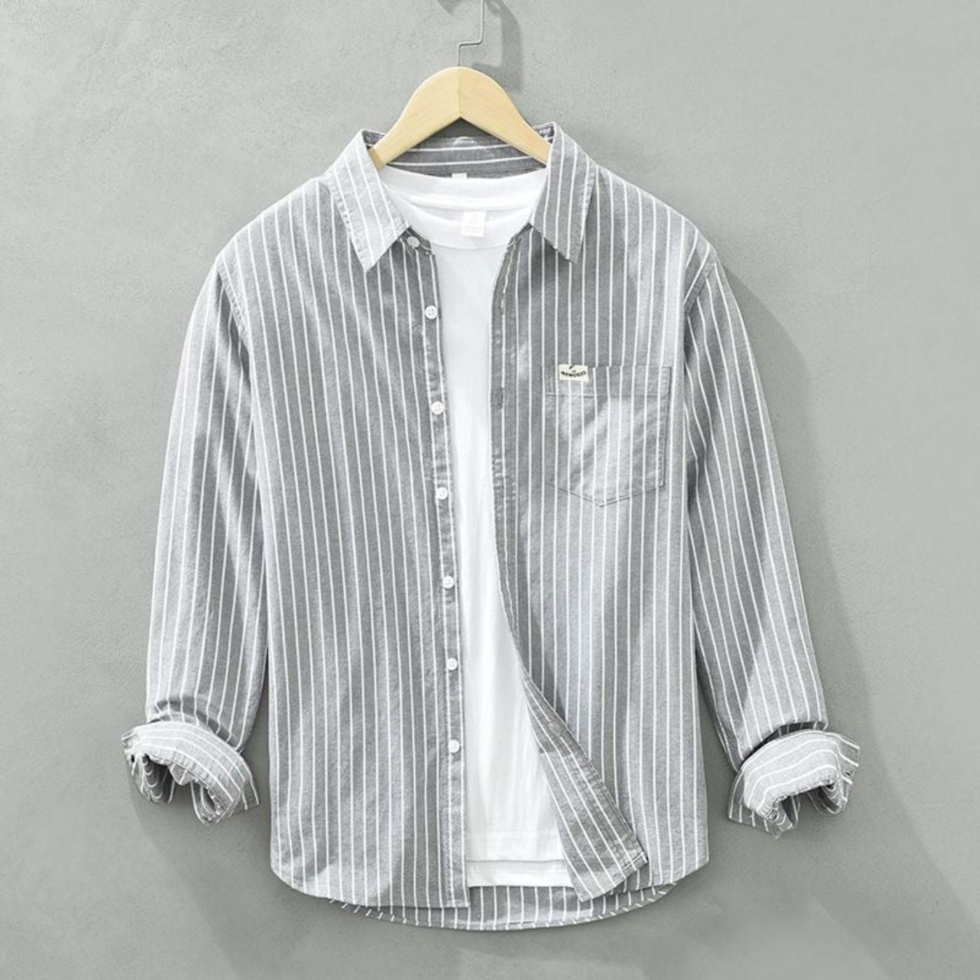 Antonin™ – Chemise Rayée Manches Longues Premium