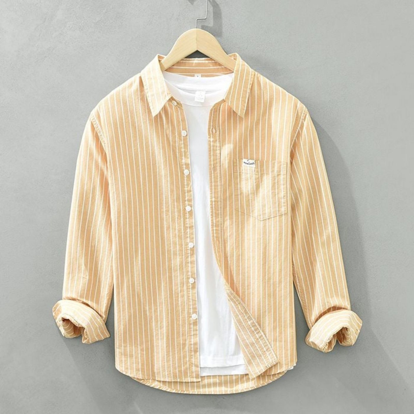 Antonin™ – Chemise Rayée Manches Longues Premium
