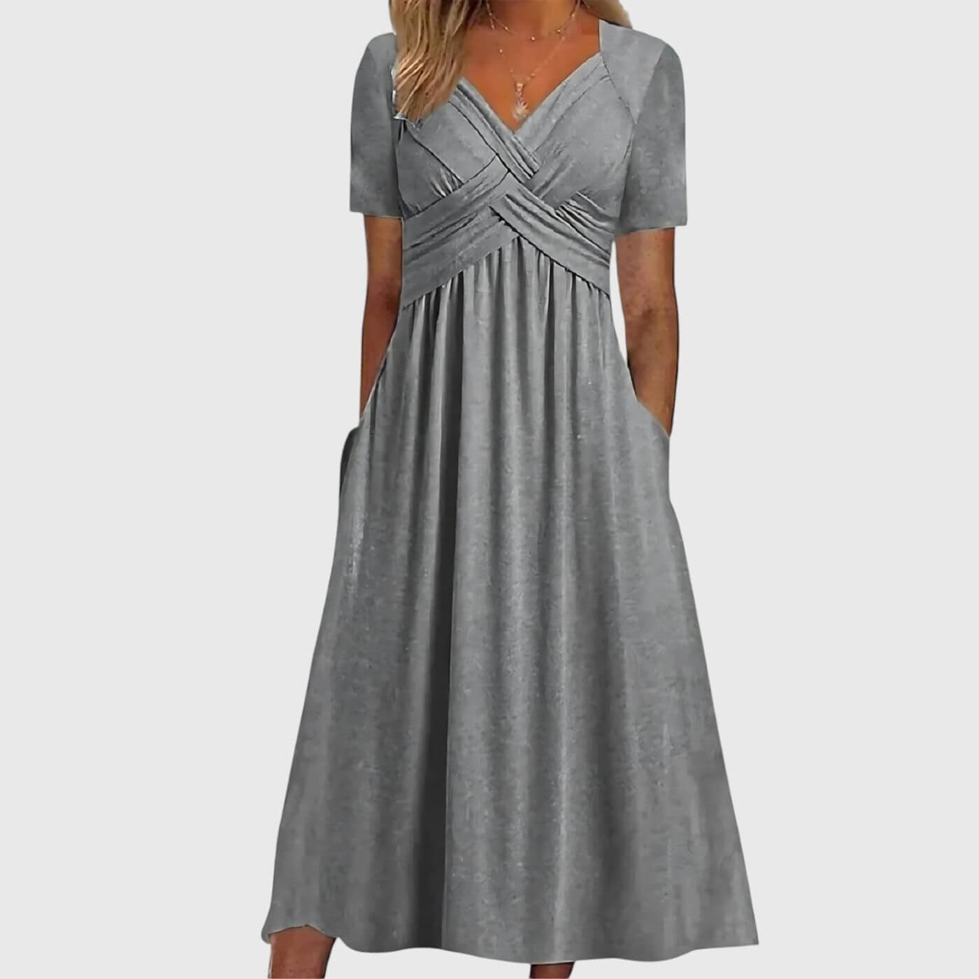 Aurélie™ – Robe Midi Élégante à Couvrance Ventre