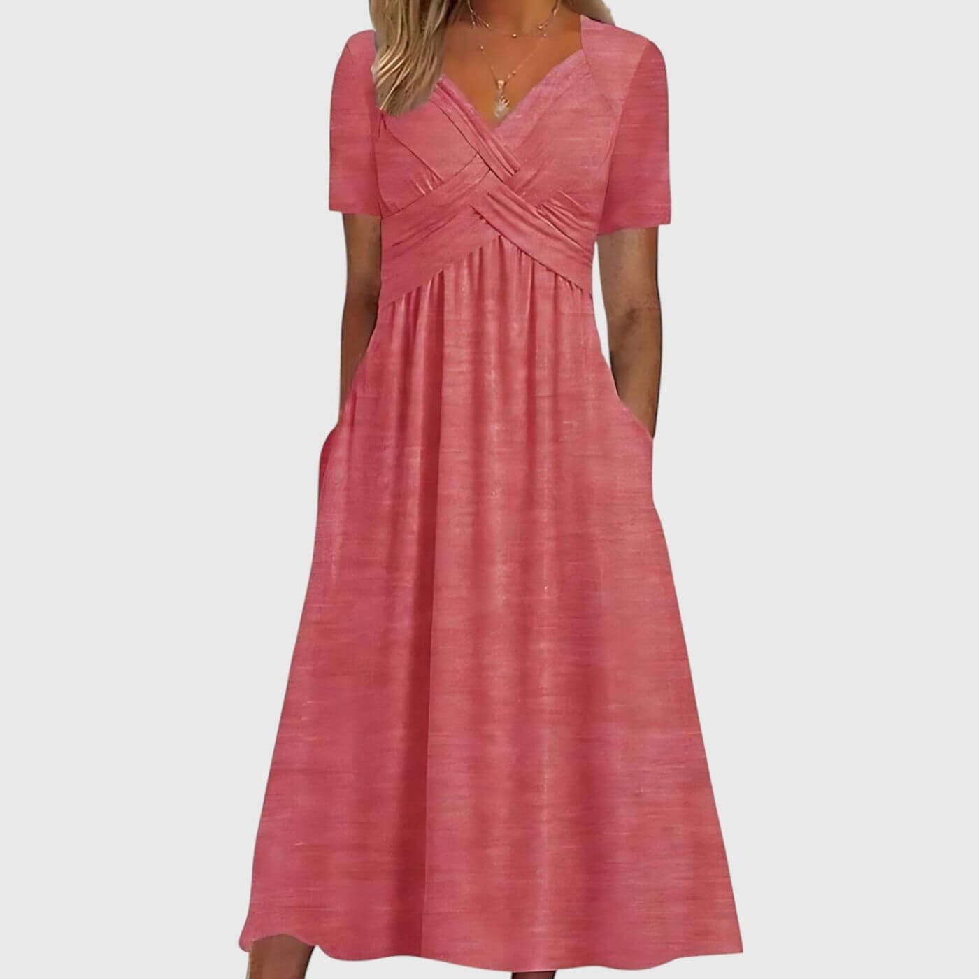 Aurélie™ – Robe Midi Élégante à Couvrance Ventre