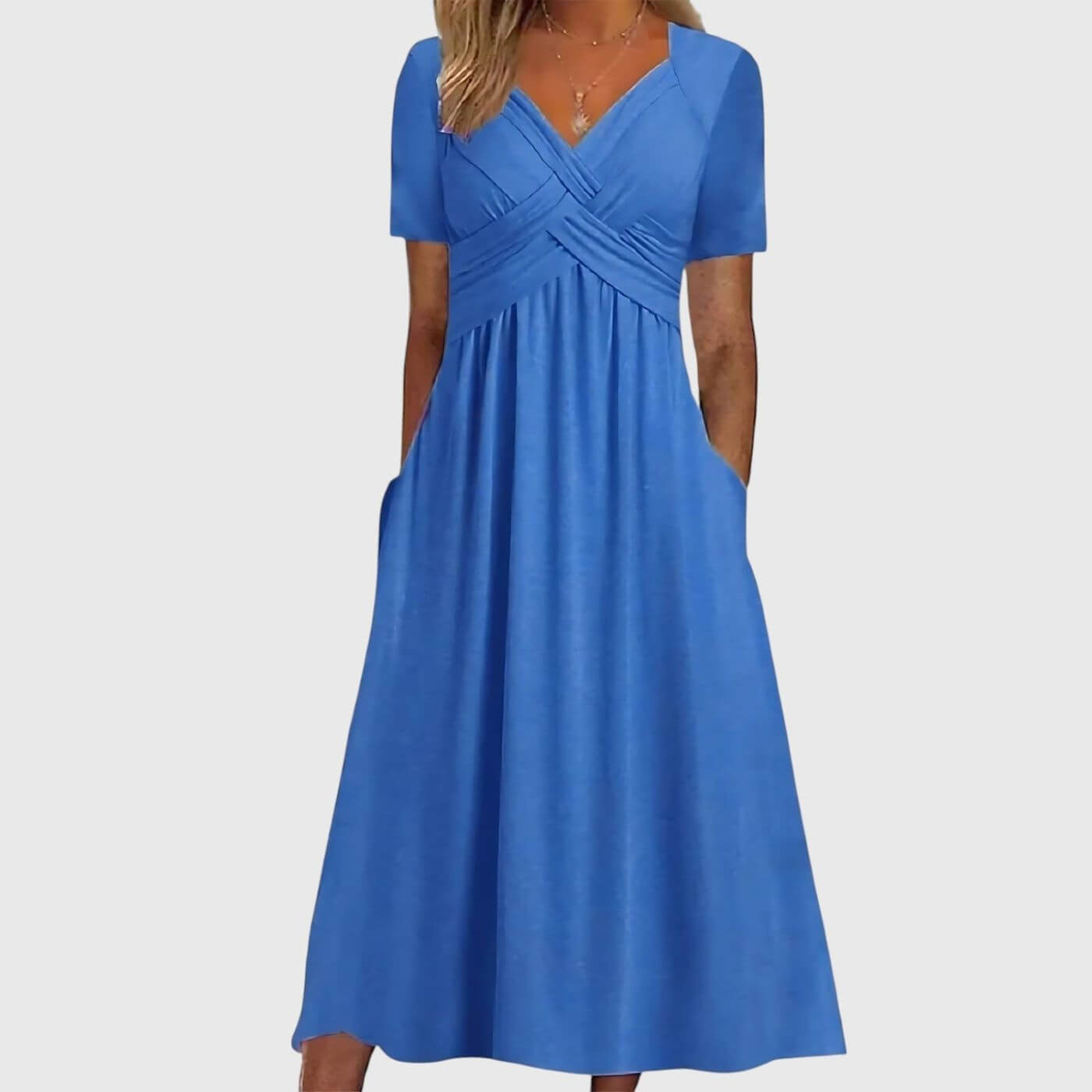 Aurélie™ – Robe Midi Élégante à Couvrance Ventre
