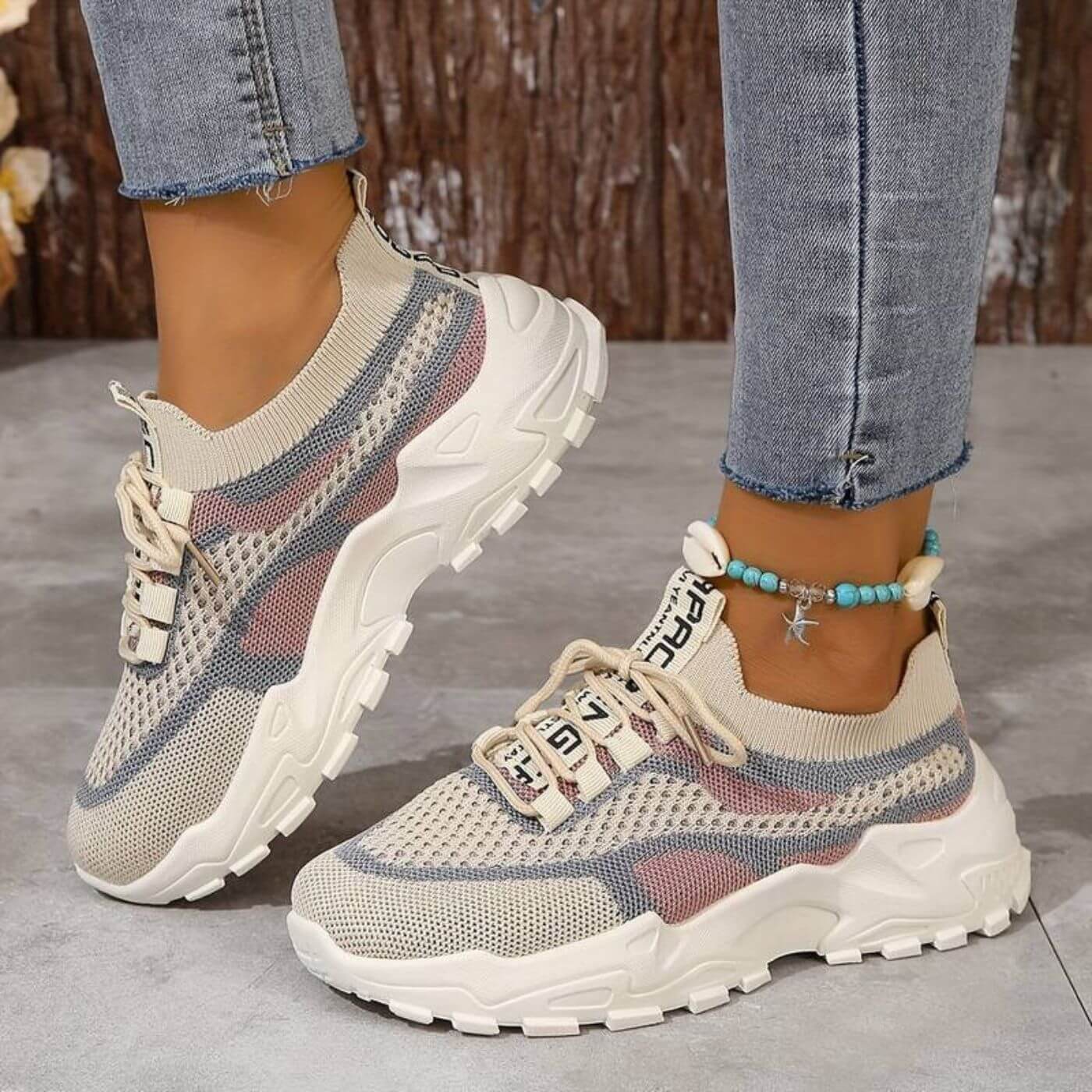 Christelle™ - Baskets Orthopédiques Tricotées Respirantes