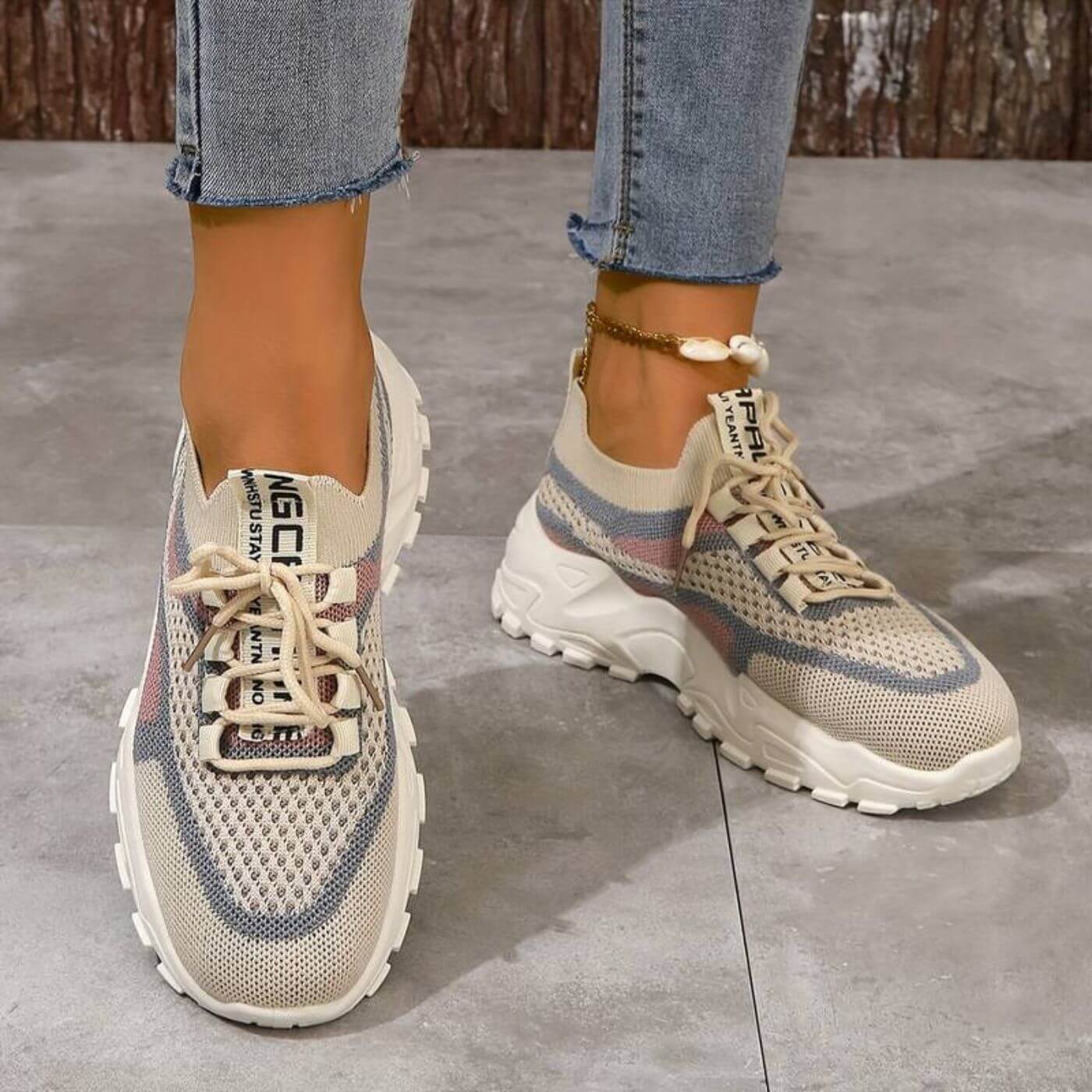 Christelle™ - Baskets Orthopédiques Tricotées Respirantes