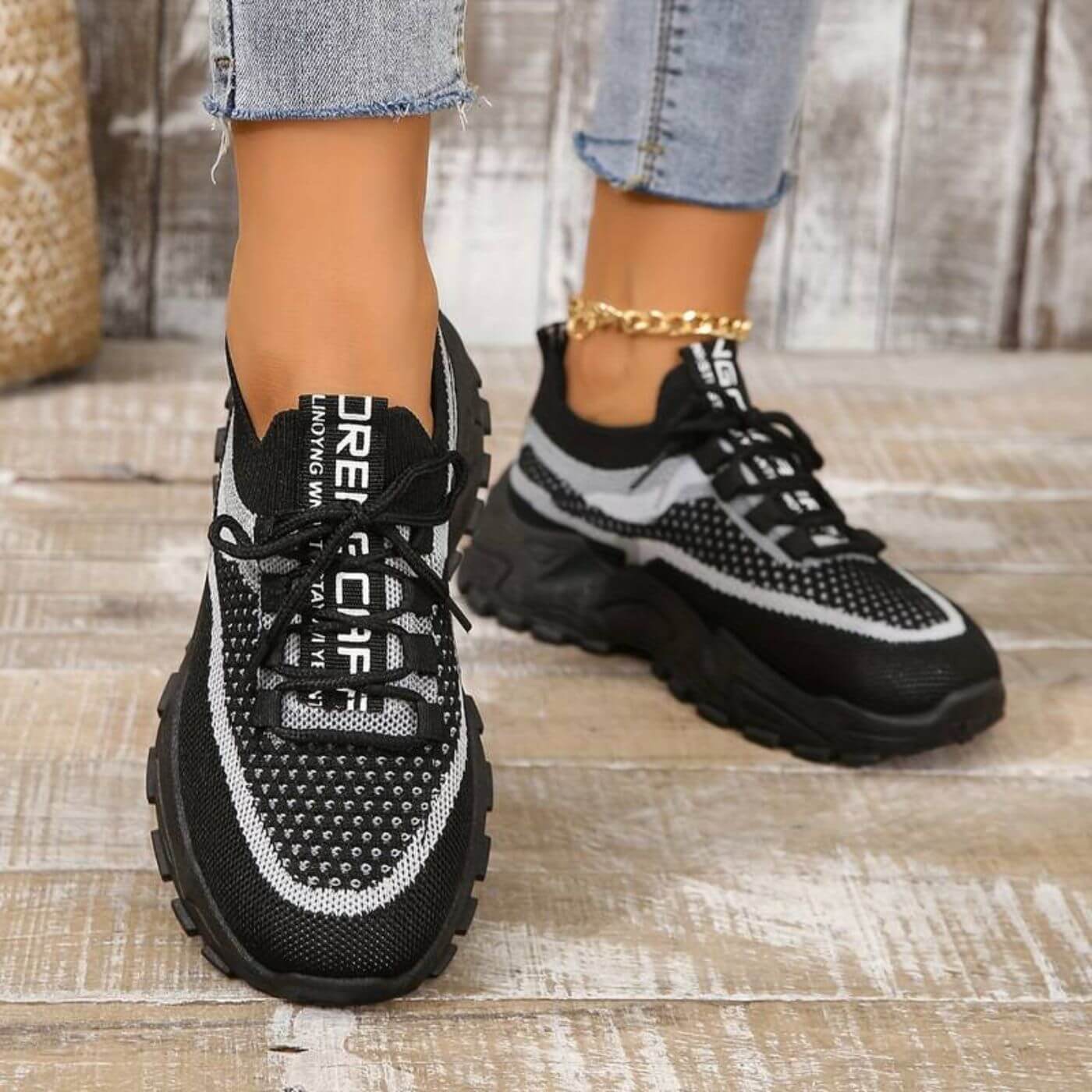 Christelle™ - Baskets Orthopédiques Tricotées Respirantes