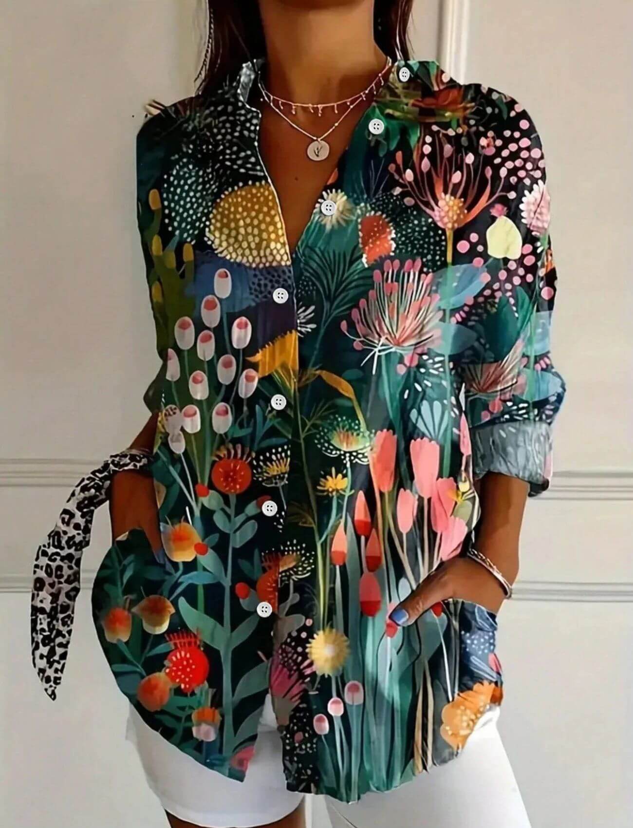 Cindy™ – Blouse Confortable à Fleurs Multicolores