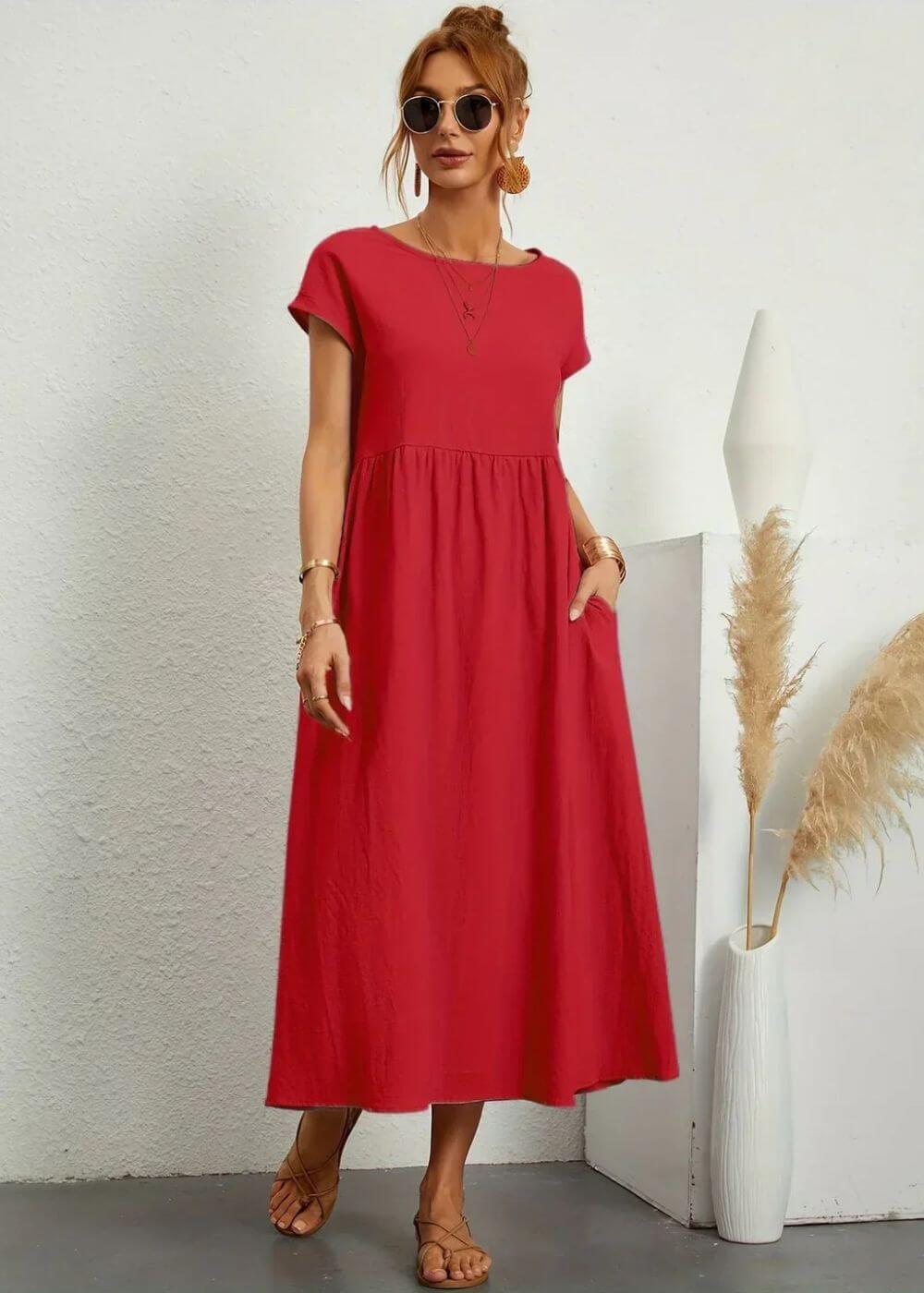 Elsa™ – Robe d'Été Élégante avec Poches