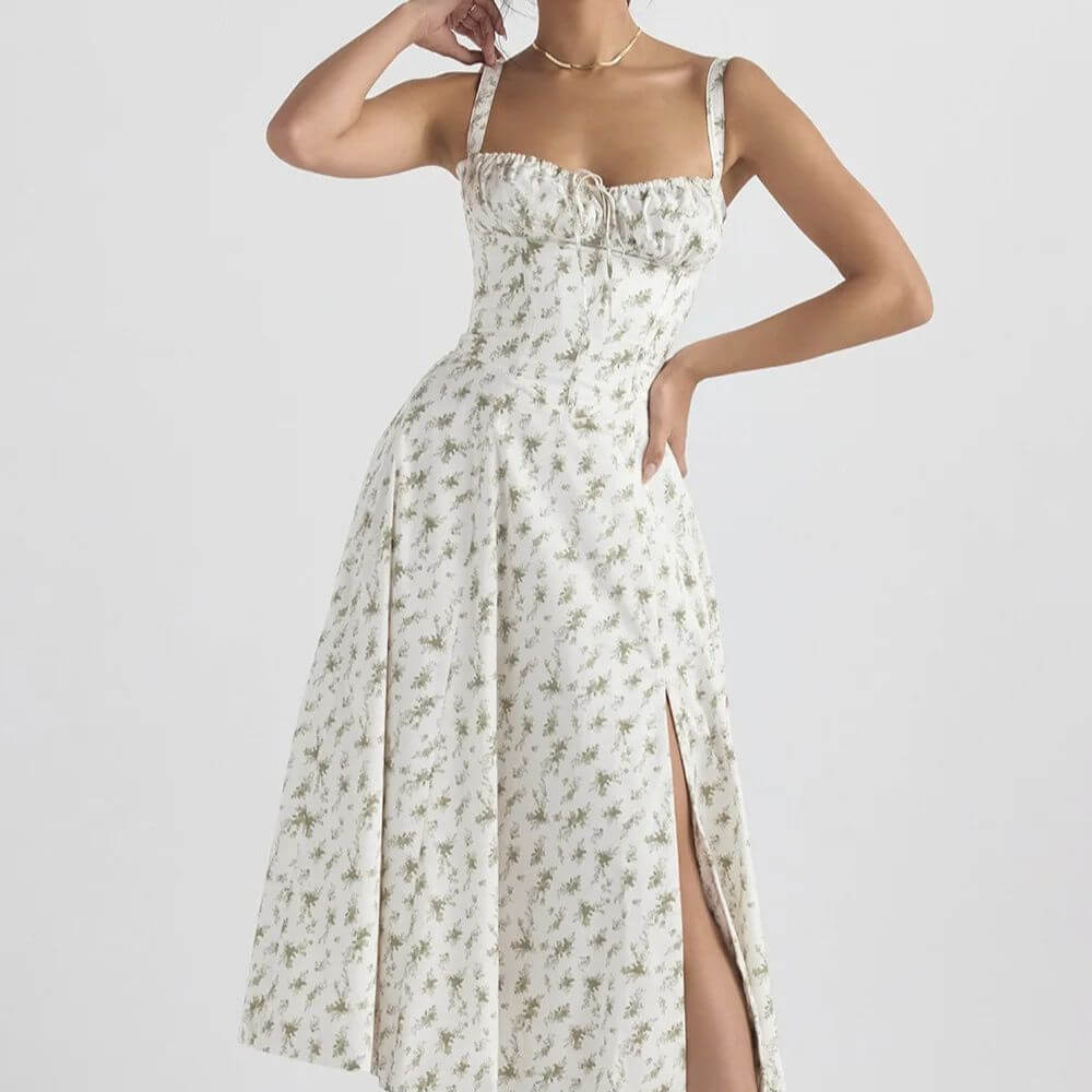 Robe femme élégante à imprimé floral – tendance chic été 2025