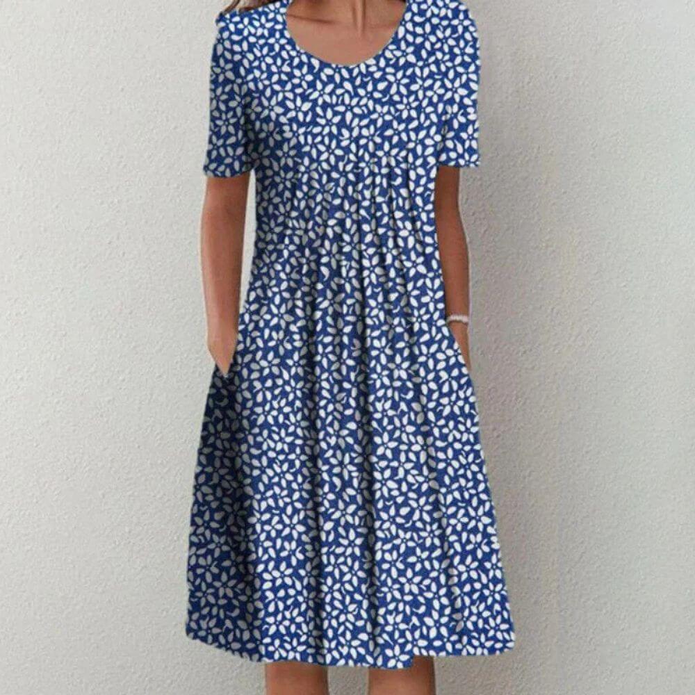 Robe femme élégante mi-longue à coupe flatteuse