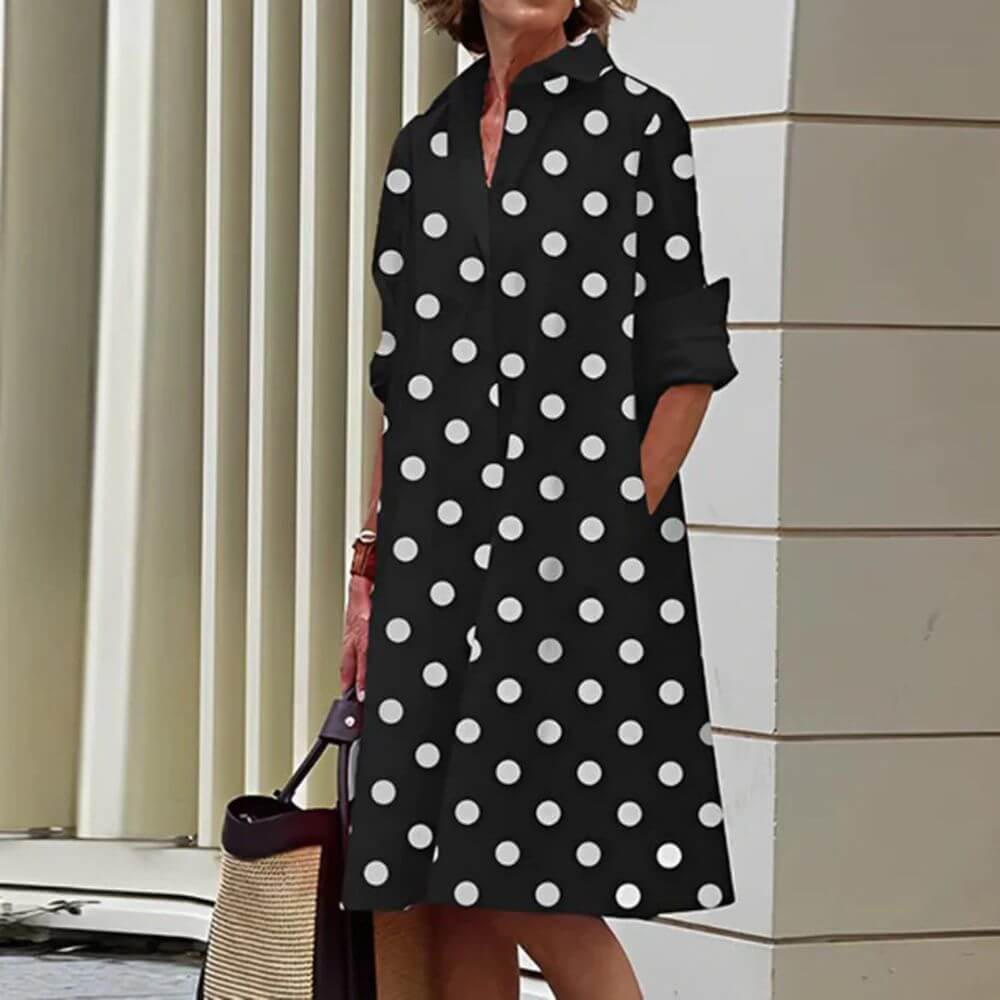 Robe chemise élégante ceinturée – look chic et décontracté