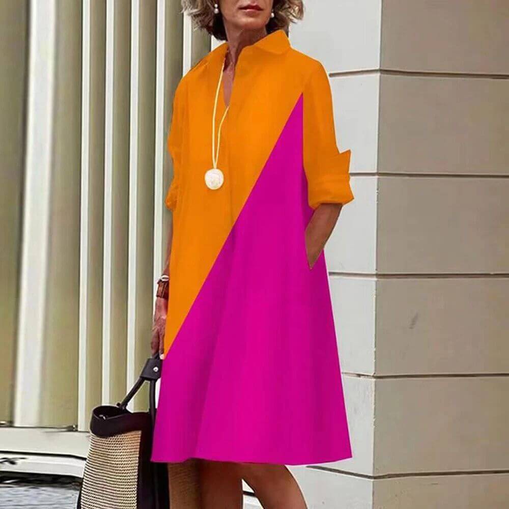 Robe chemise élégante ceinturée – look chic et décontracté