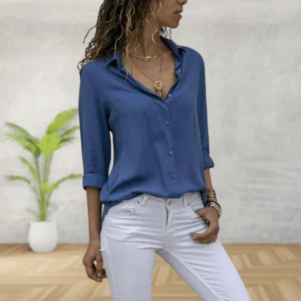 Chemise femme élégante manches longues – look chic quotidien