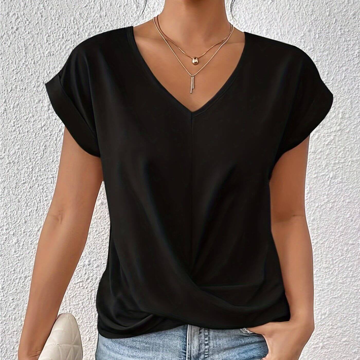 Fatima™ – T-shirt Décontracté à Col en V