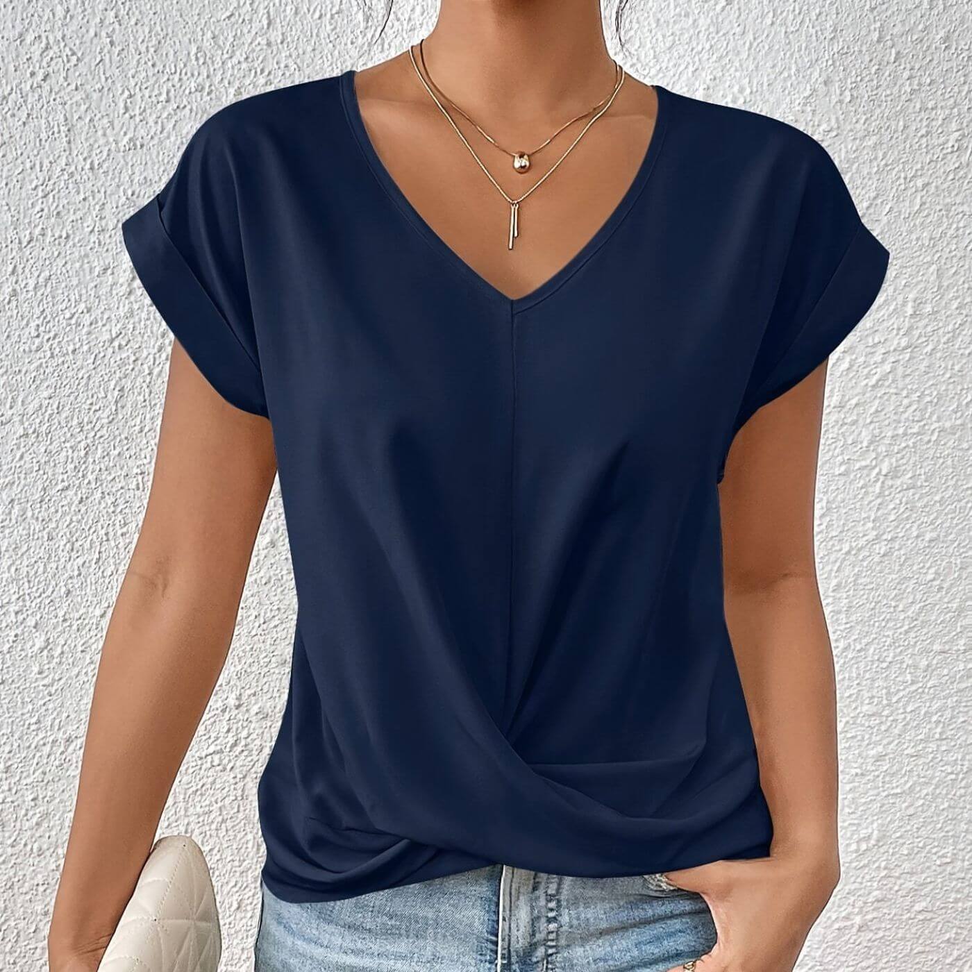 Fatima™ – T-shirt Décontracté à Col en V