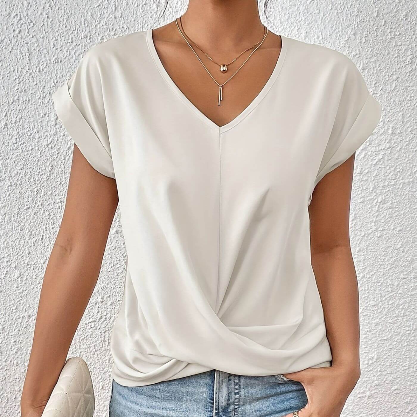 Fatima™ – T-shirt Décontracté à Col en V