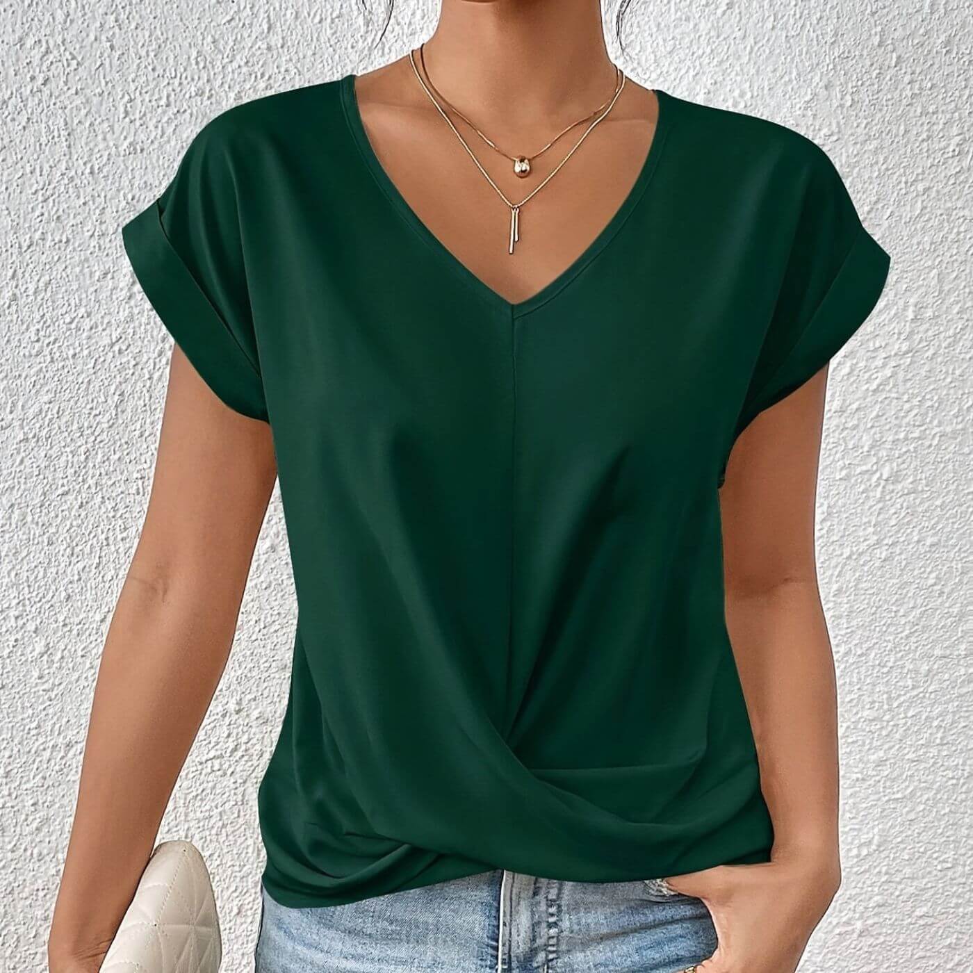 Fatima™ – T-shirt Décontracté à Col en V