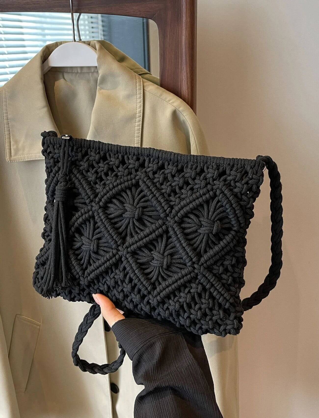 Justina™ – Sac Bandoulière Tressé Élégant