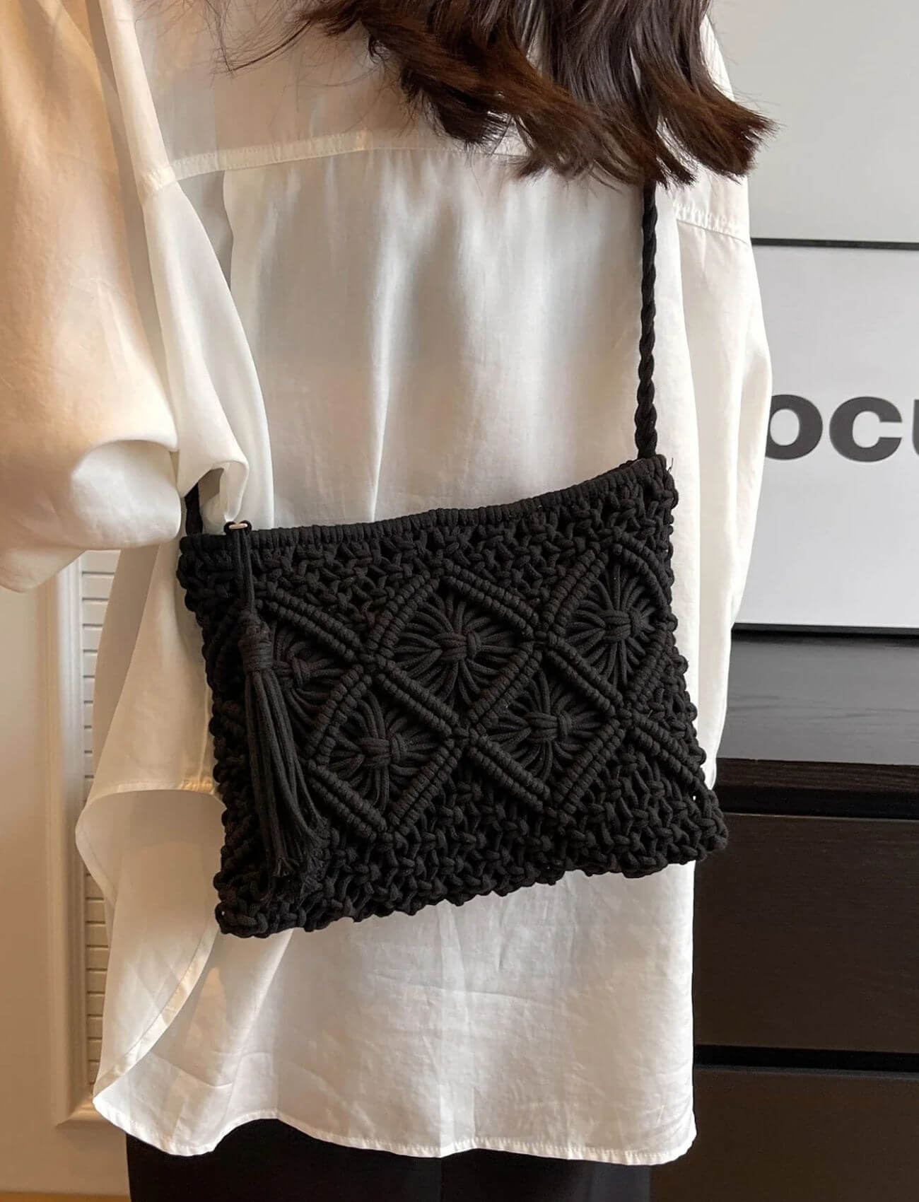 Justina™ – Sac Bandoulière Tressé Élégant