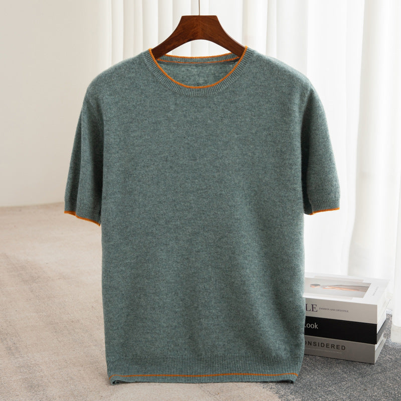 Pull en tricot doux de cachemire pour hommes
