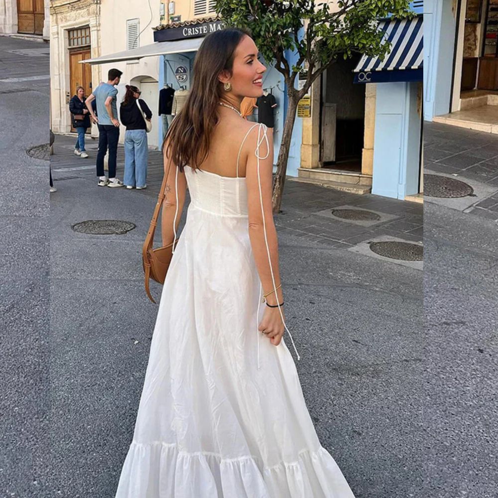 Robe midi taille haute – élégance féminine