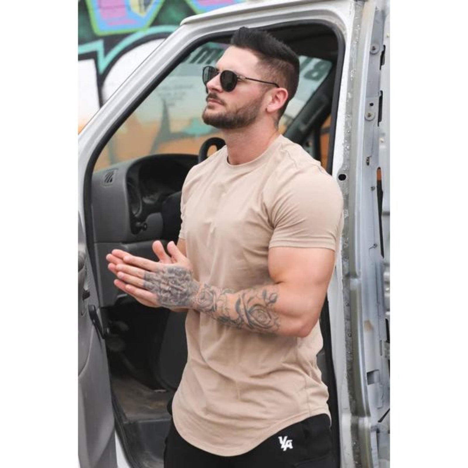 T-shirt Homme Coupe Tombante Moderne Décontracté