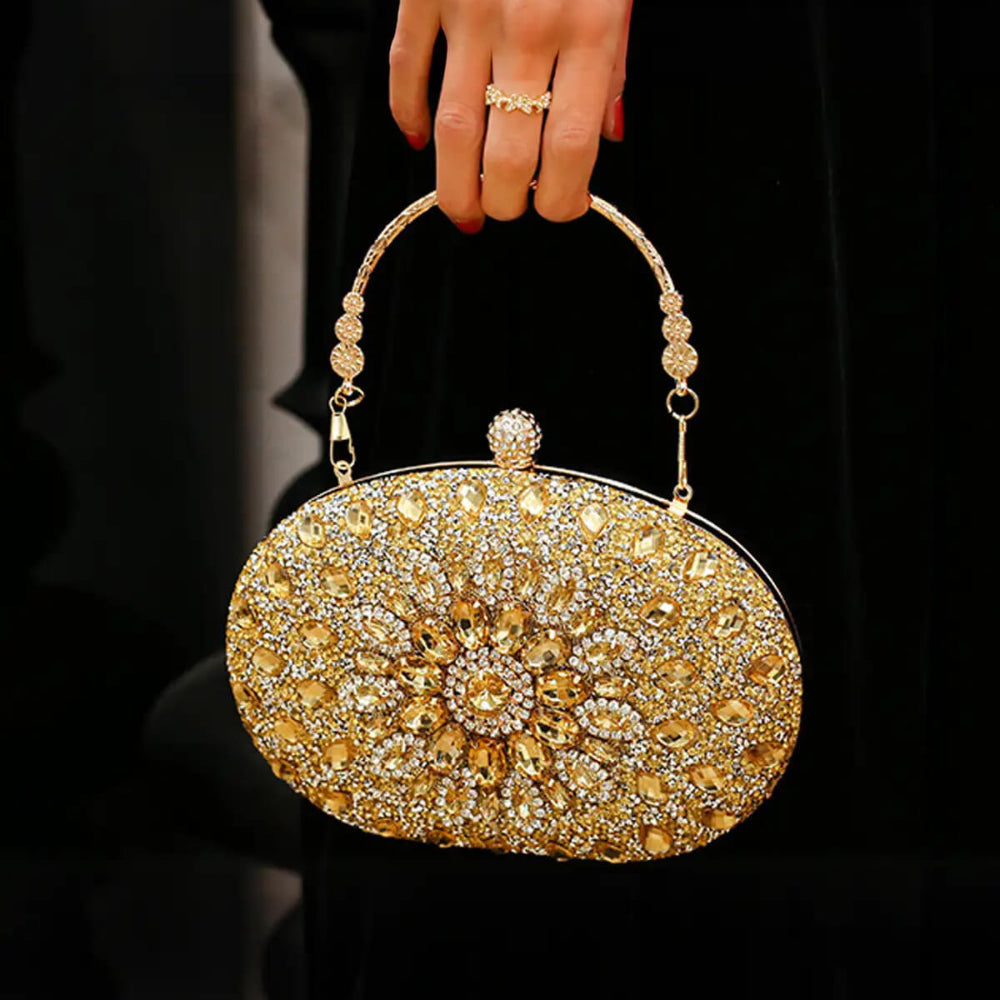 Eugenia – Pochette de soirée exclusive avec décor en pierres précieuses