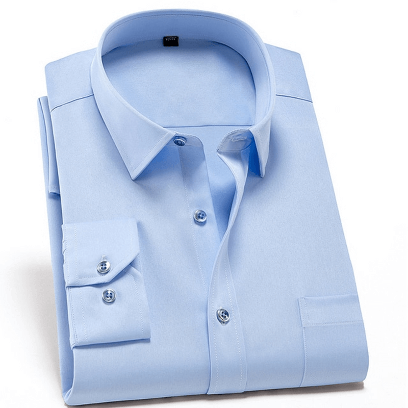 Chemise à plis bleu clair