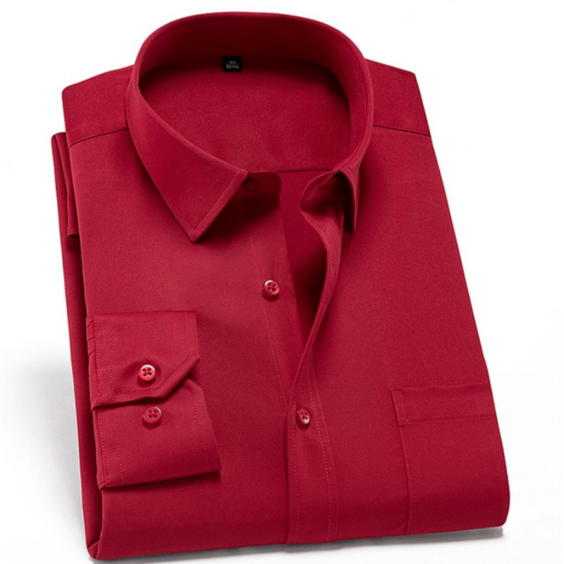Chemise à plis rouge