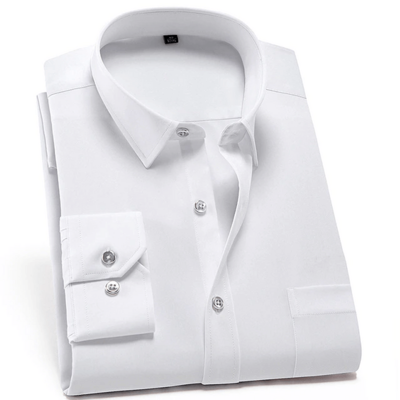 Chemise à plis blanche pour hommes