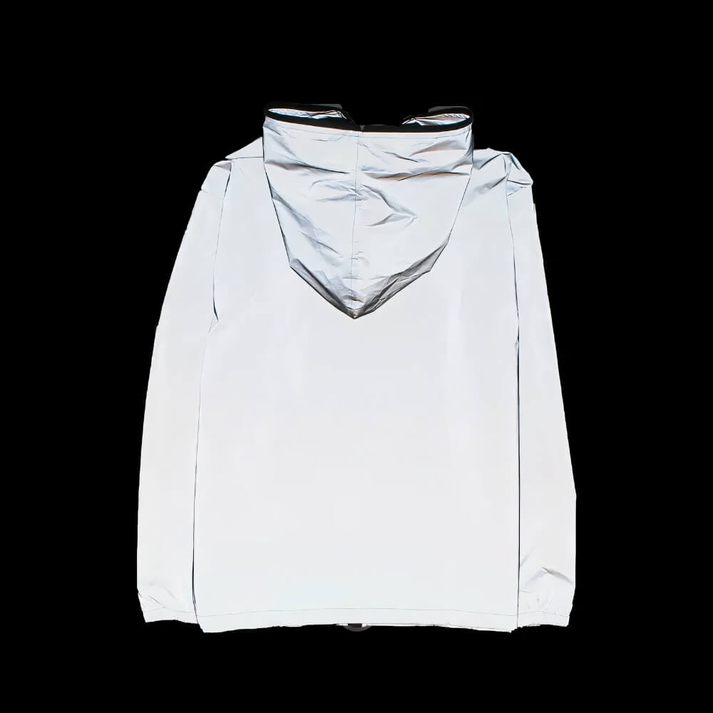 Veste coupe-vent argentée entièrement réfléchissante