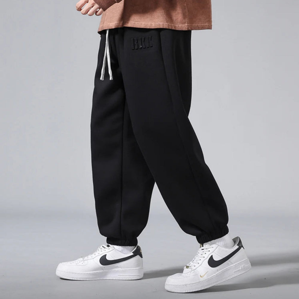 Pantalon de jogging en polaire ajusté pour hommes