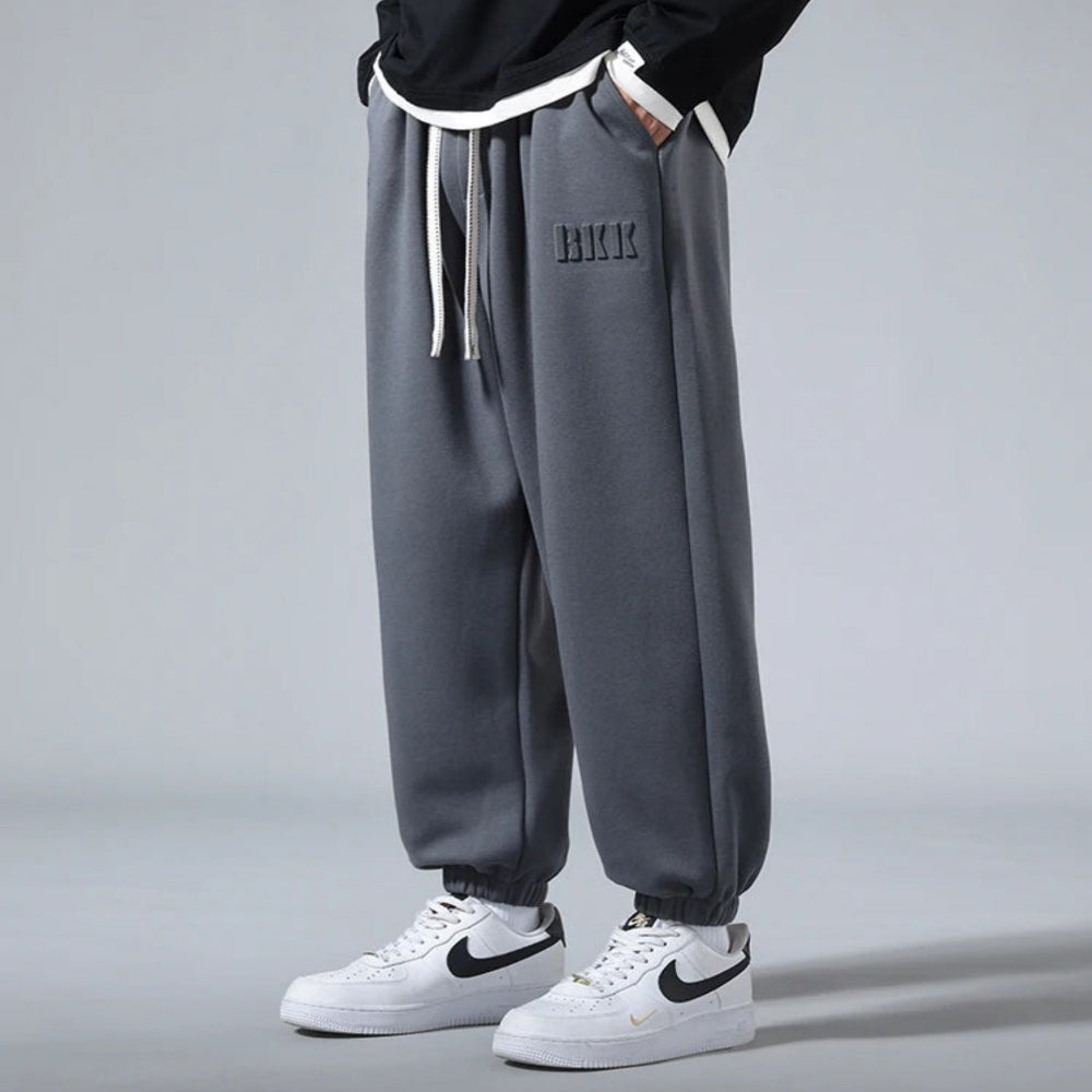 Pantalon de jogging en polaire ajusté pour hommes
