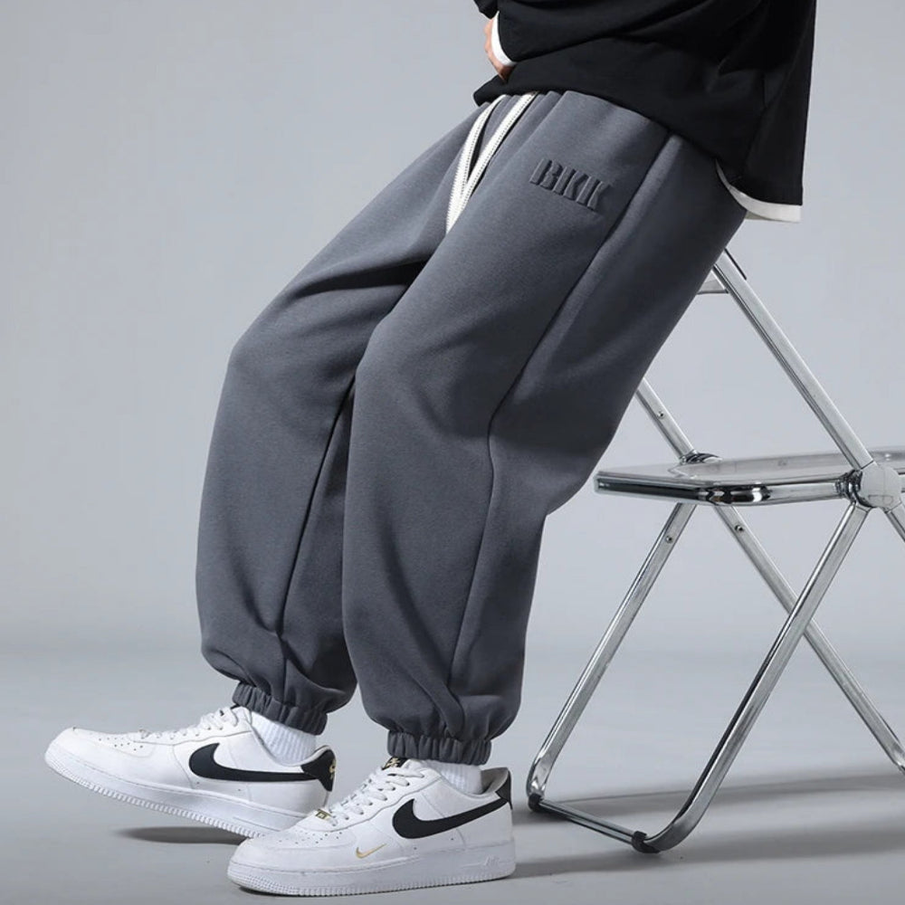 Pantalon de jogging en polaire ajusté pour hommes