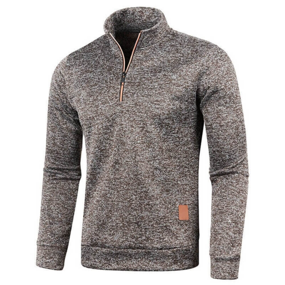 Pull demi-zip épais pour hommes