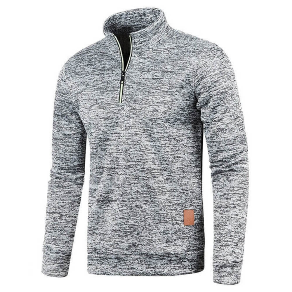 Pull demi-zip épais pour hommes