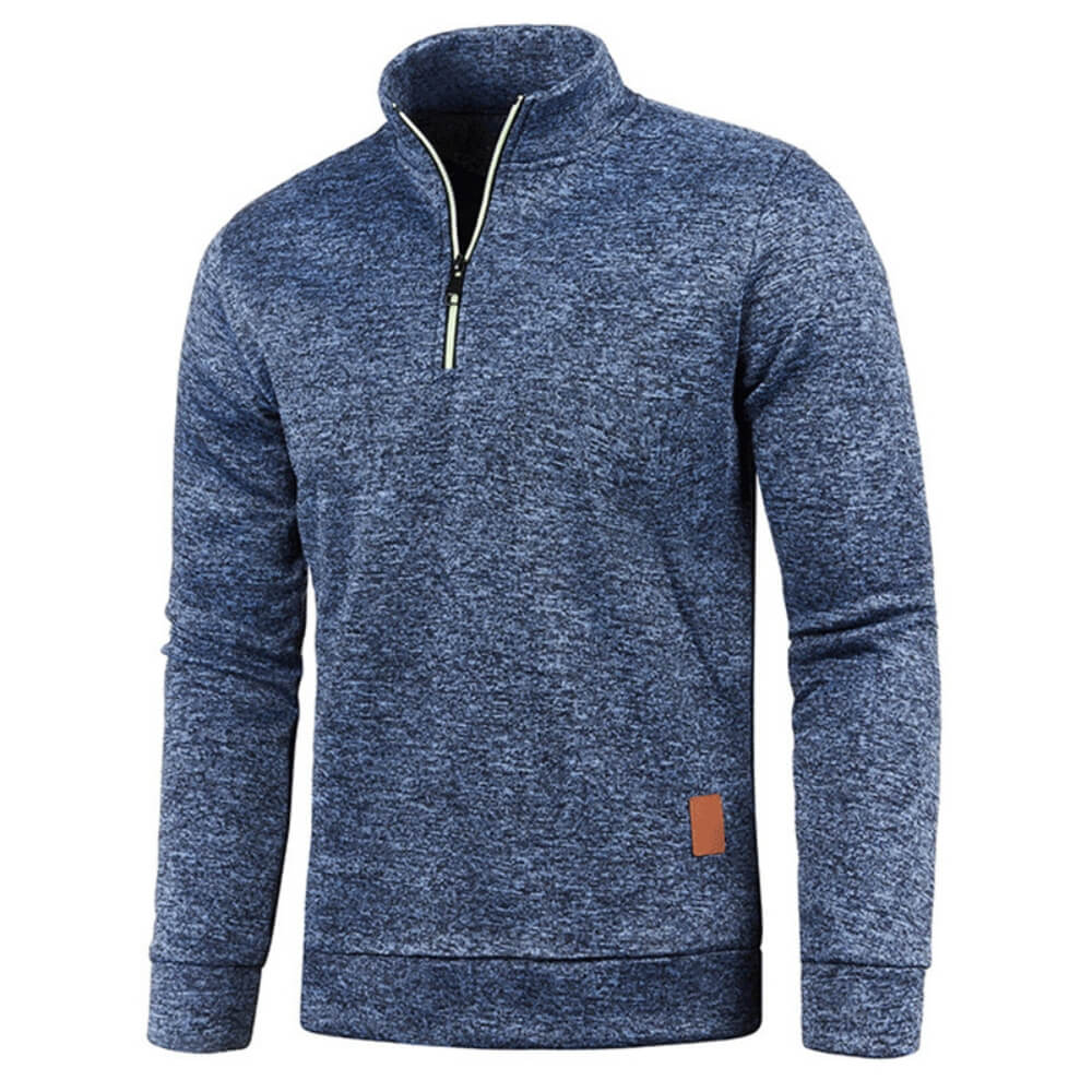 Pull demi-zip épais pour hommes