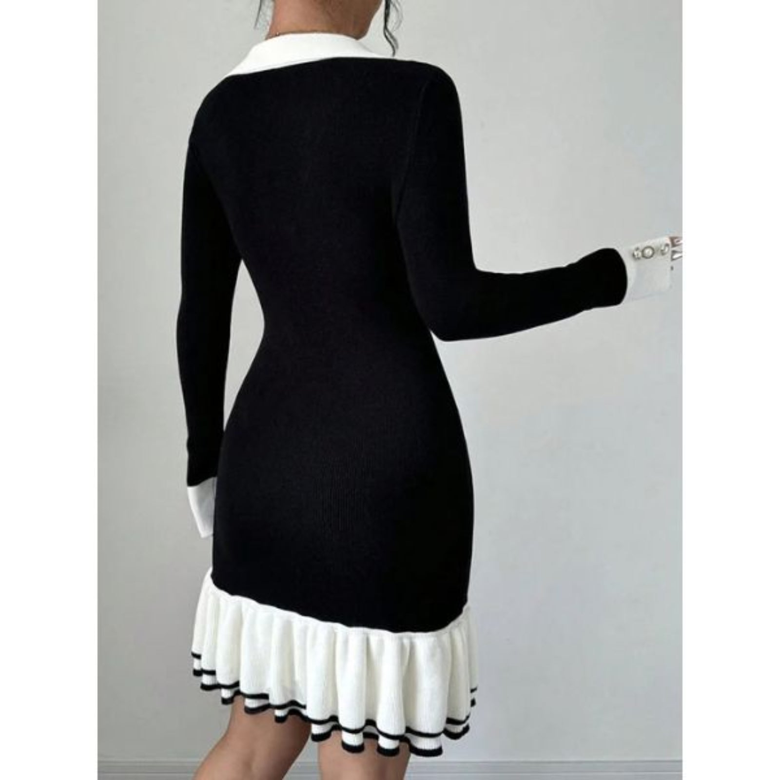 Robe en tricot femme – Élégante robe pull avec nœud