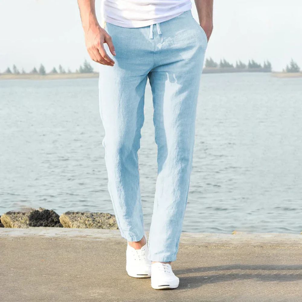 Pantalon en lin décontracté homme – élégant et estival