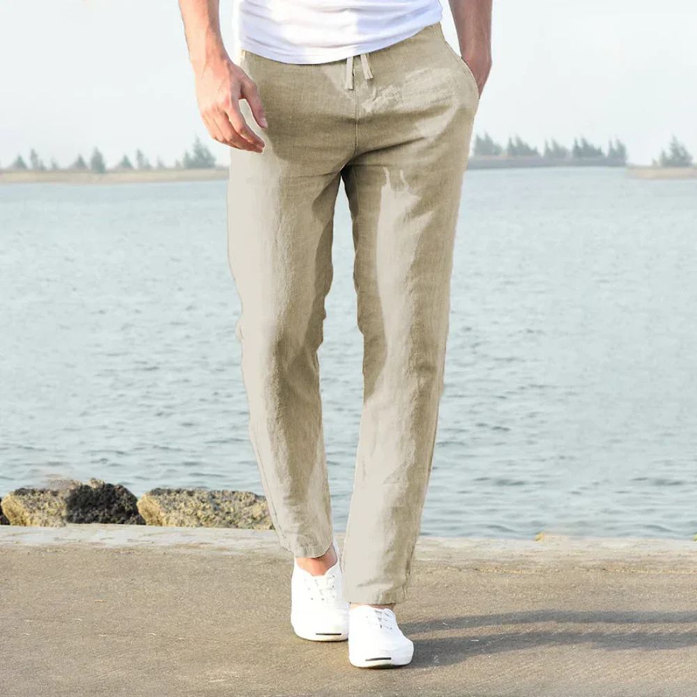 Pantalon en lin décontracté homme – élégant et estival