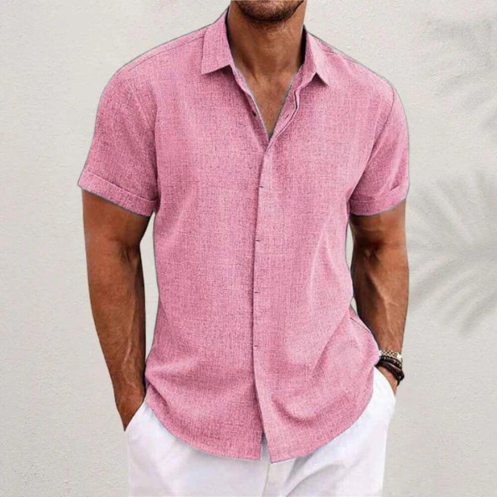 Chemise en lin homme élégante et décontractée pour l’été