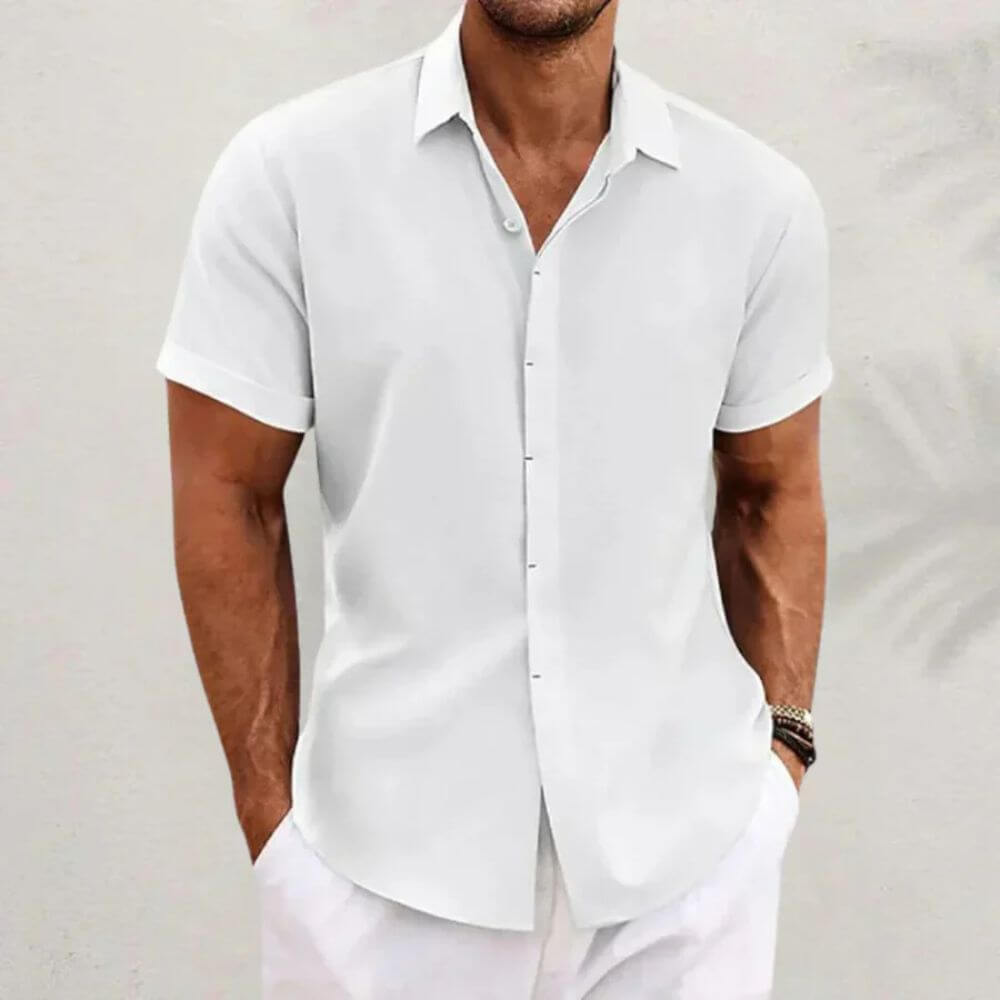 Chemise en lin homme élégante et décontractée pour l’été