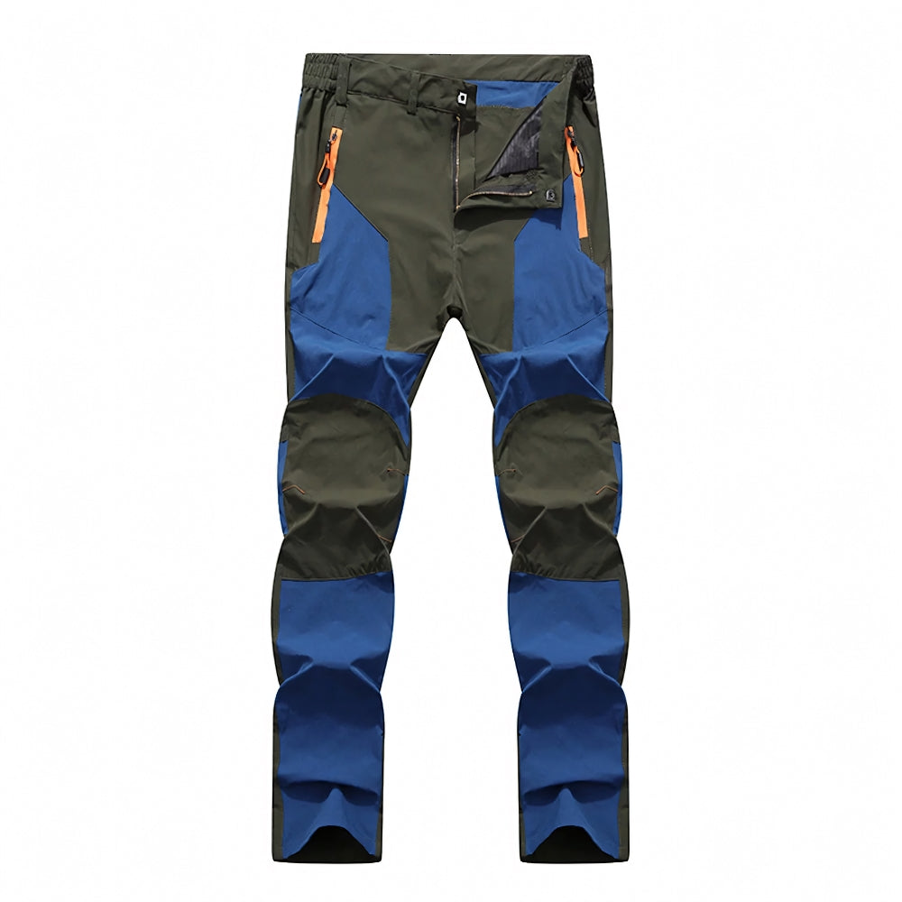 Pantalon respirant vert pour l'extérieur.