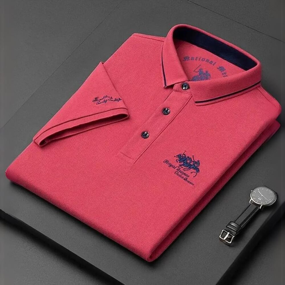 Polo rouge brodé
