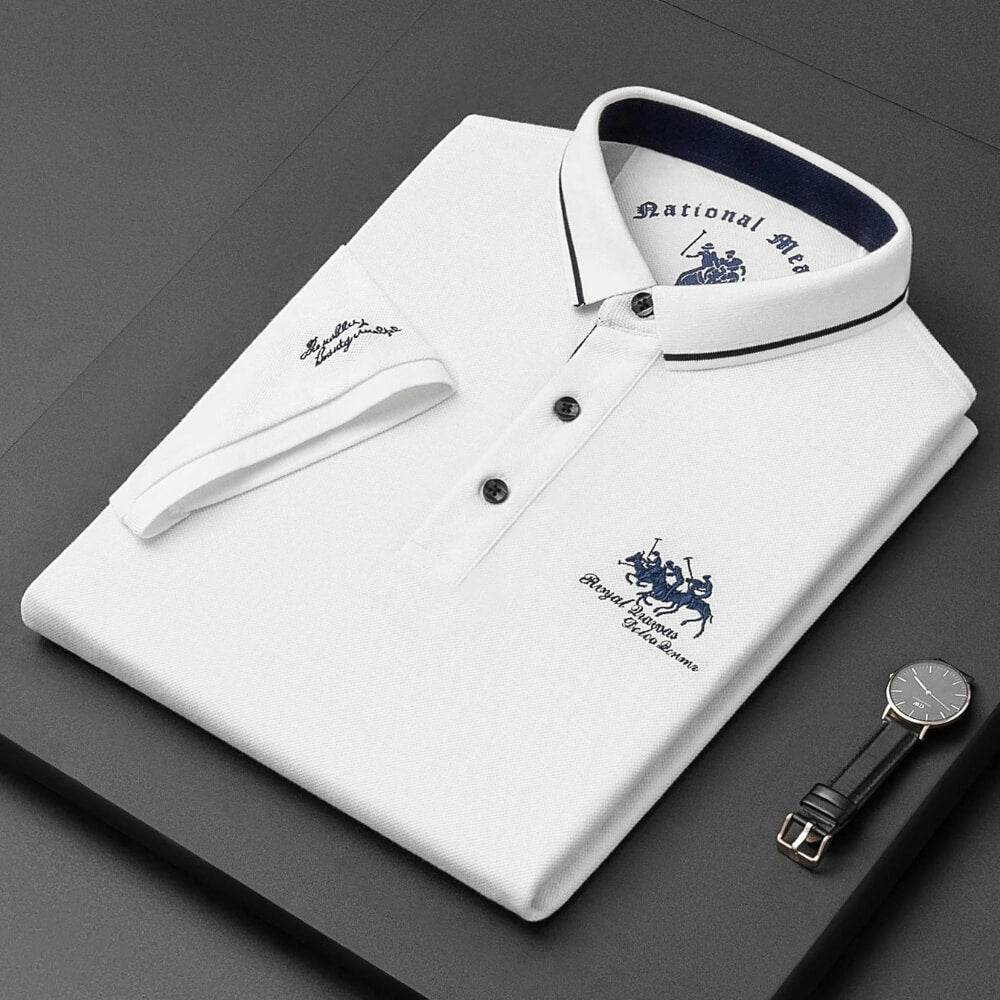 Polo blanc brodé