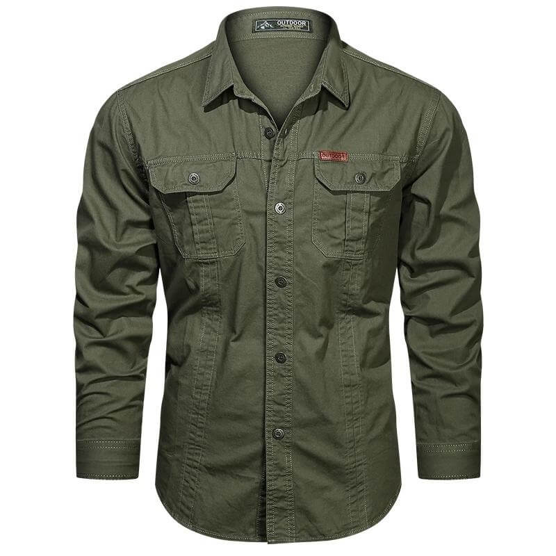 Chemise cargo verte
