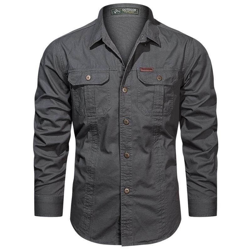 Chemise cargo grise
