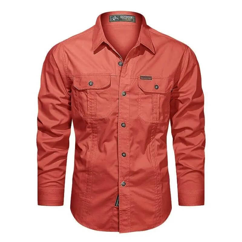 Chemise cargo rouge