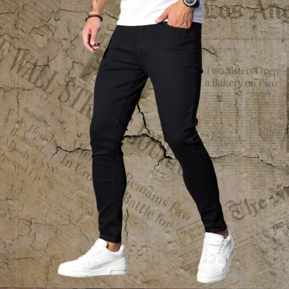 Jeans stretch à coupe décontractée pour hommes pour un style quotidien