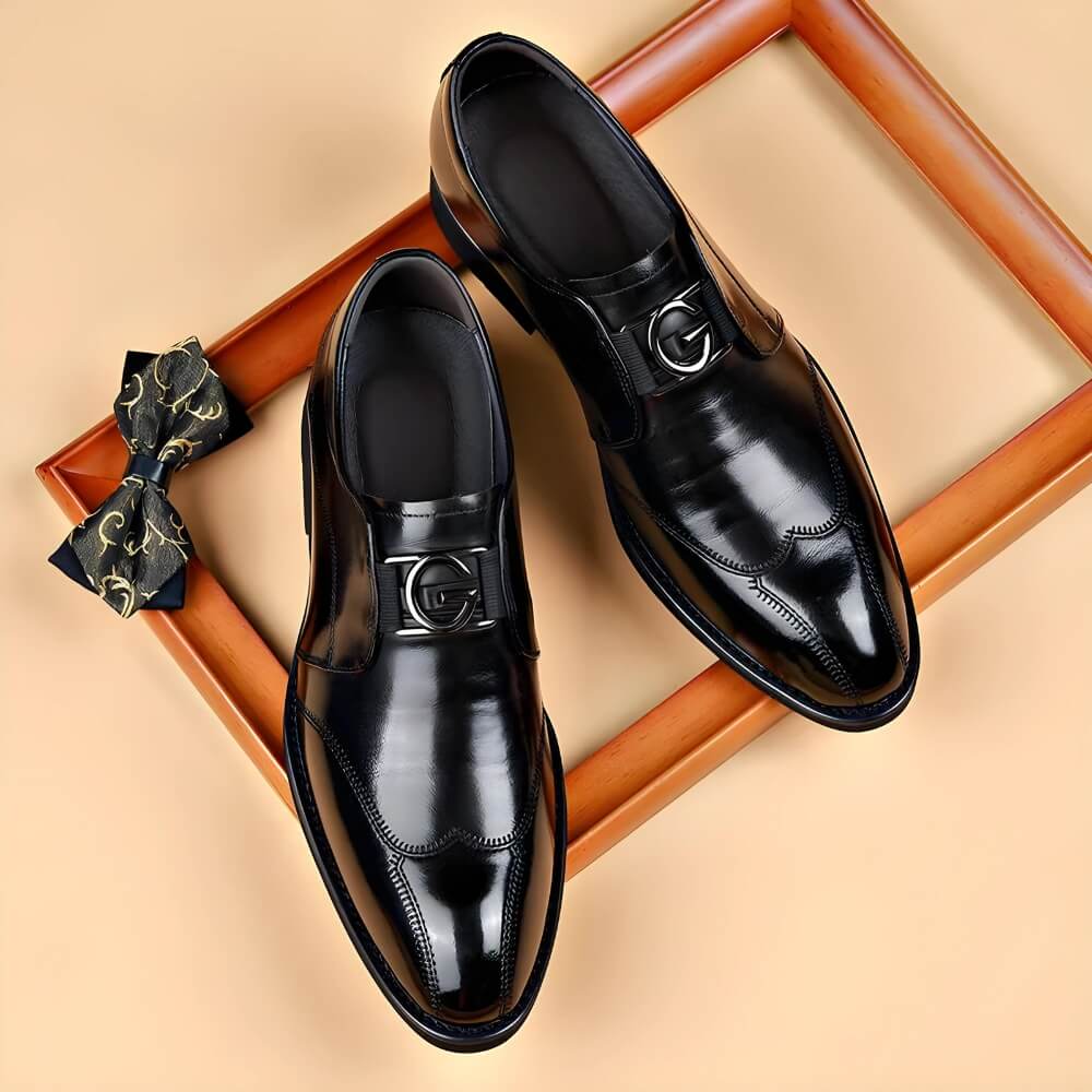 Chaussures formelles en cuir noir